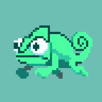 KANGO's green pixel chameleon