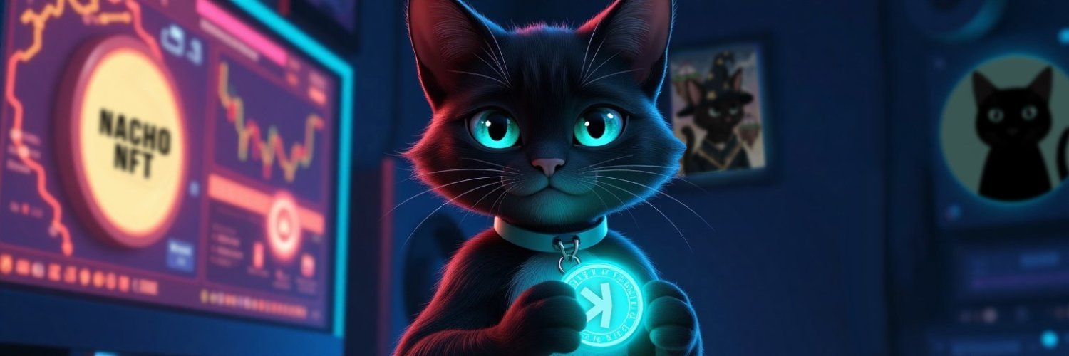 Nacho's black cat in its official X profile banner